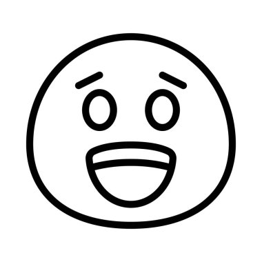 Mutlu yüzlü komik çizgi film yaratığı, vektör çizimi basit tasarım