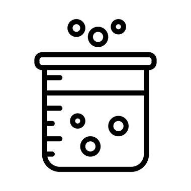 Test tübü vektör simgesi. Beaker Deneyi 