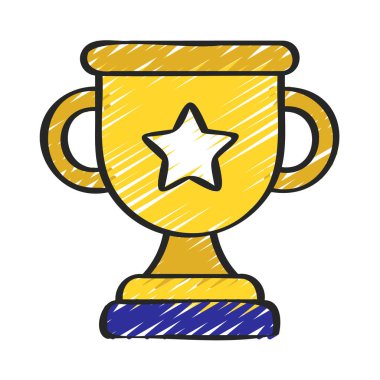 kupa ödülü izole edilmiş ikon vektör illüstrasyon tasarımı