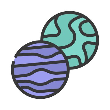 Gezegen web simgesi vektör illüstrasyonu