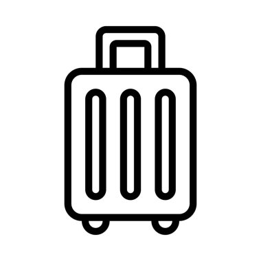 Bagaj Suitcase web simgesi vektör illüstrasyonu