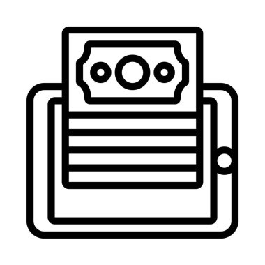 Cash Stack web simgesi vektör çizimi