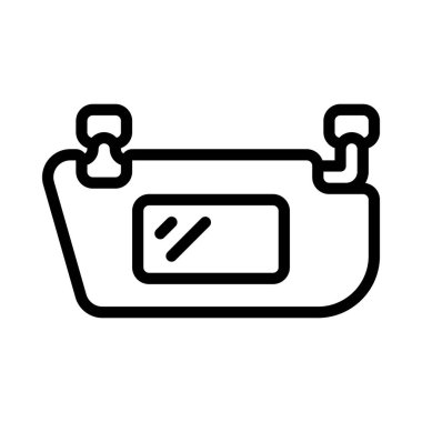 Güneş Visor düz simgesi, vektör illüstrasyonu 