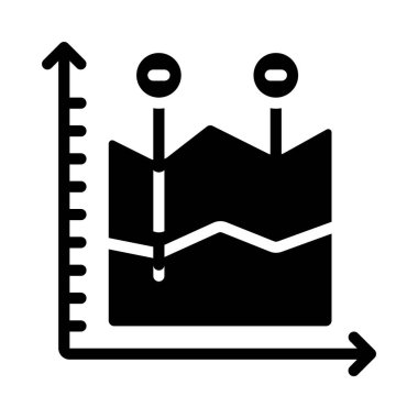 business Wave Grafik simgesi, vektör illüstrasyonu