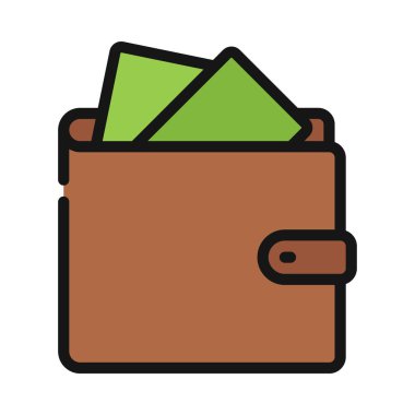 wallet icon, vector illustration simple design