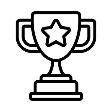 kupa ödülü izole edilmiş ikon vektör illüstrasyon tasarımı