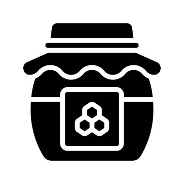 Honey Jar simge vektör illüstrasyon tasarımı