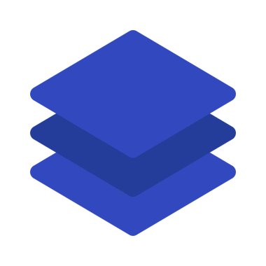 Katmanlar düz simge, vektör illüstrasyonu 