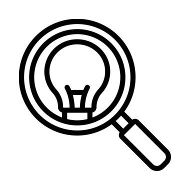 Araştırma İlham simgesi, vektör illüstrasyonu