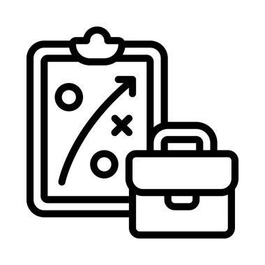 iş planı ikon vektör illüstrasyonu