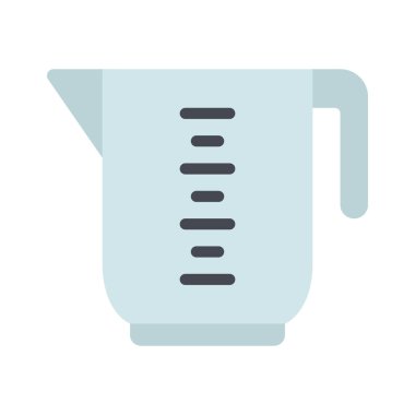 Sürahi simgesi vektör illüstrasyonu ölçülüyor