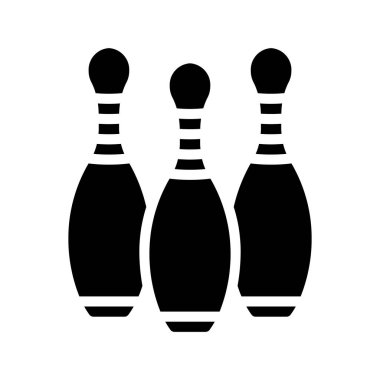 Bowling Pins web simgesi vektör illüstrasyonu