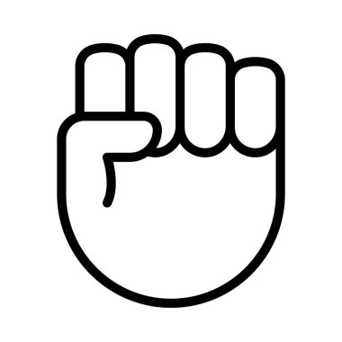 Güç Yumruğu ağ ikonu vektör illüstrasyonunu protesto et