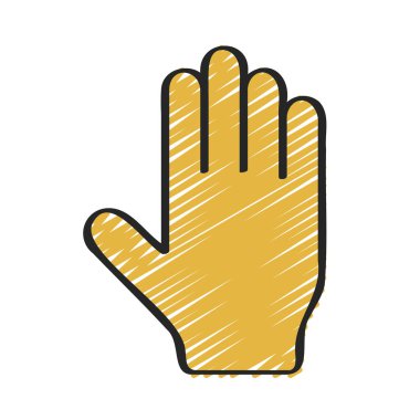 Dört Parmak Simgede Basit Vektör İllüstrasyonu