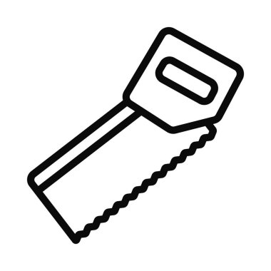 Saw Aracı Web simgesi vektör illüstrasyonu