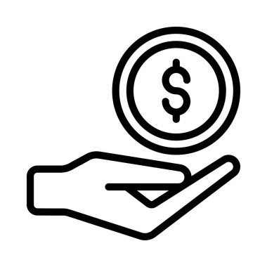 Para web sitesi vektör illüstrasyonunu ver