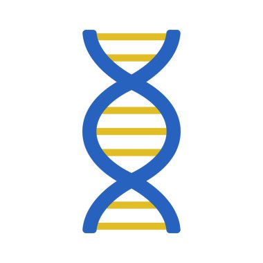 Beyaz arkaplanda DNA vektör simgesi 