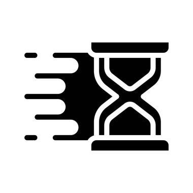 Beyaz arkaplanda Hızlı Kum Zamanlayıcısı simgesi