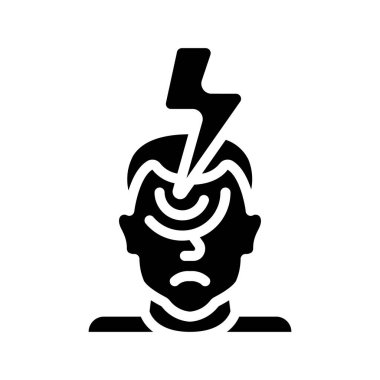 Depresyon simgesi, vektör illüstrasyonu basit tasarım