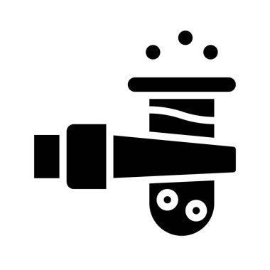 Robot Bilimadamı simgesi, vektör çizimi basit tasarım