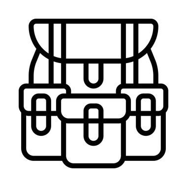 sırt çantası web simge vektör çizim