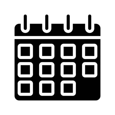Takvim vektör simgesi, illüstrasyon  