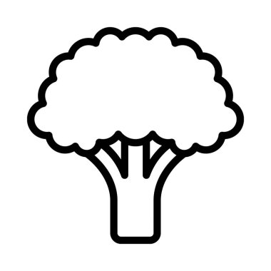  Beyaz arkaplanda brokoli sebzesi, vektör illüstrasyonu