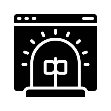 Web sitesi Siren web simgesi vektör illüstrasyonu