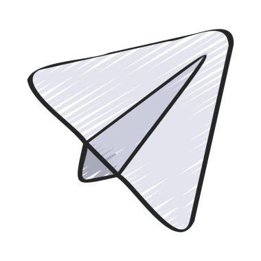 Kağıt Uçak simgesi, vektör illüstrasyonu gönder 