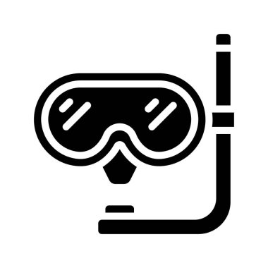 Şnorkel ağ simgesi vektör illüstrasyonu