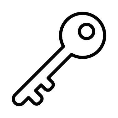 Kapı Anahtarı simgesi, vektör illüstrasyonu basit tasarım