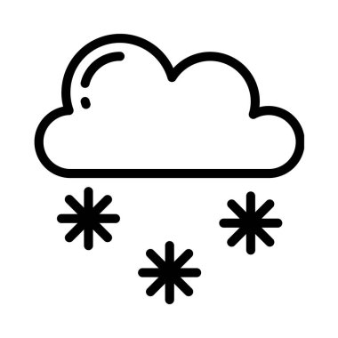 Kar yağışı ikonu. Basit resimleme 