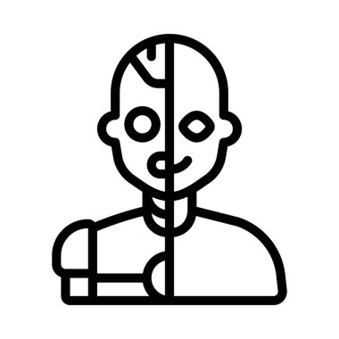 Robot simgesi, vektör illüstrasyonu basit tasarım