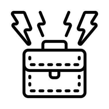 Çalışma Stres simgesi vektör çizimi tasarımı