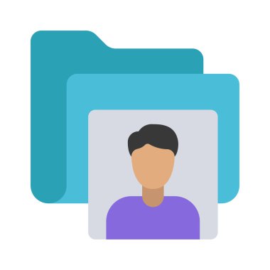 Erkek Kullanıcı Dizini simgesi, vektör illüstrasyonu 