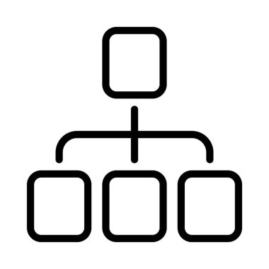 Organizasyon web simgesi, vektör illüstrasyonu       