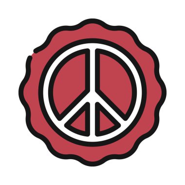 Barış Ödülü İmza Web simgesi vektör illüstrasyonu