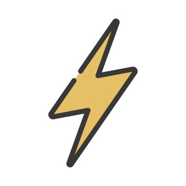 Elektrik Bolt simgesi vektör çizimi tasarımı