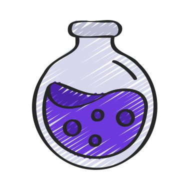 İksir Şişe Web ikonu vektör illüstrasyonu