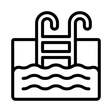 Yüzme Havuzu konsepti vektör çizimi 