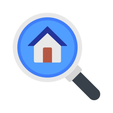 ev arama simgesi, vektör illüstrasyonu 