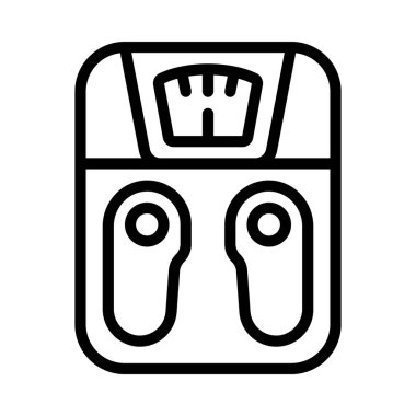 Beyaz arkaplanda vektör simgesini ölçeklendirir 