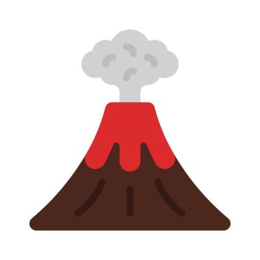 Volkanik Patlama ağ ikonu vektör çizimi