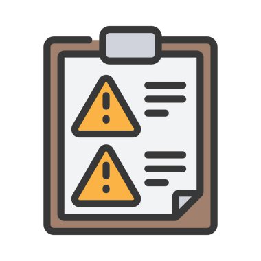 Risk Raporu Web simgesi vektör çizimi