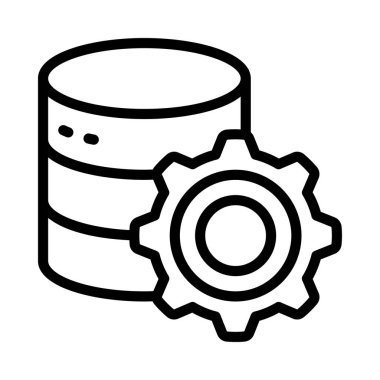 Veri Ayarları simgesi, vektör illüstrasyonu  