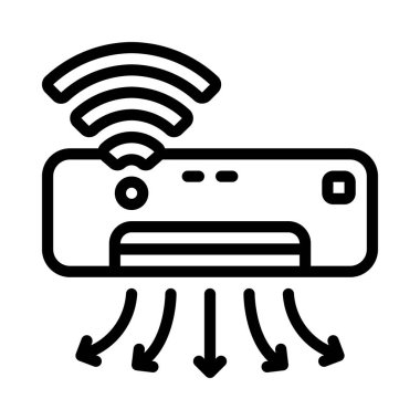 Akıllı koşullandırma simgesi vektör illüstrasyonu