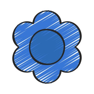  çiçek simgesi, vektör illüstrasyonuName 