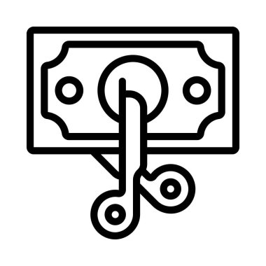 Kesme Maliyeti web simgesi vektör illüstrasyonuName