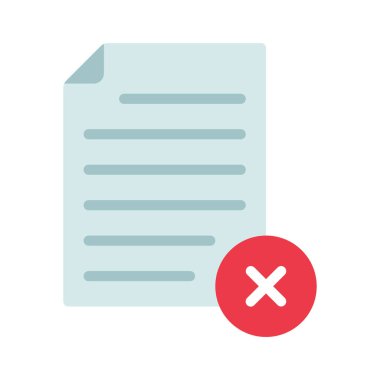 Kağıtsız düz simge, vektör illüstrasyonuName 