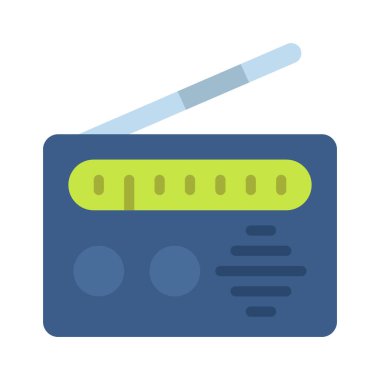 radyo simgesi, vektör illüstrasyonu basit tasarım